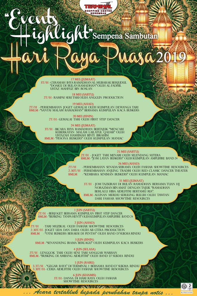 Hari Raya Puasa Events Highlight for 2019