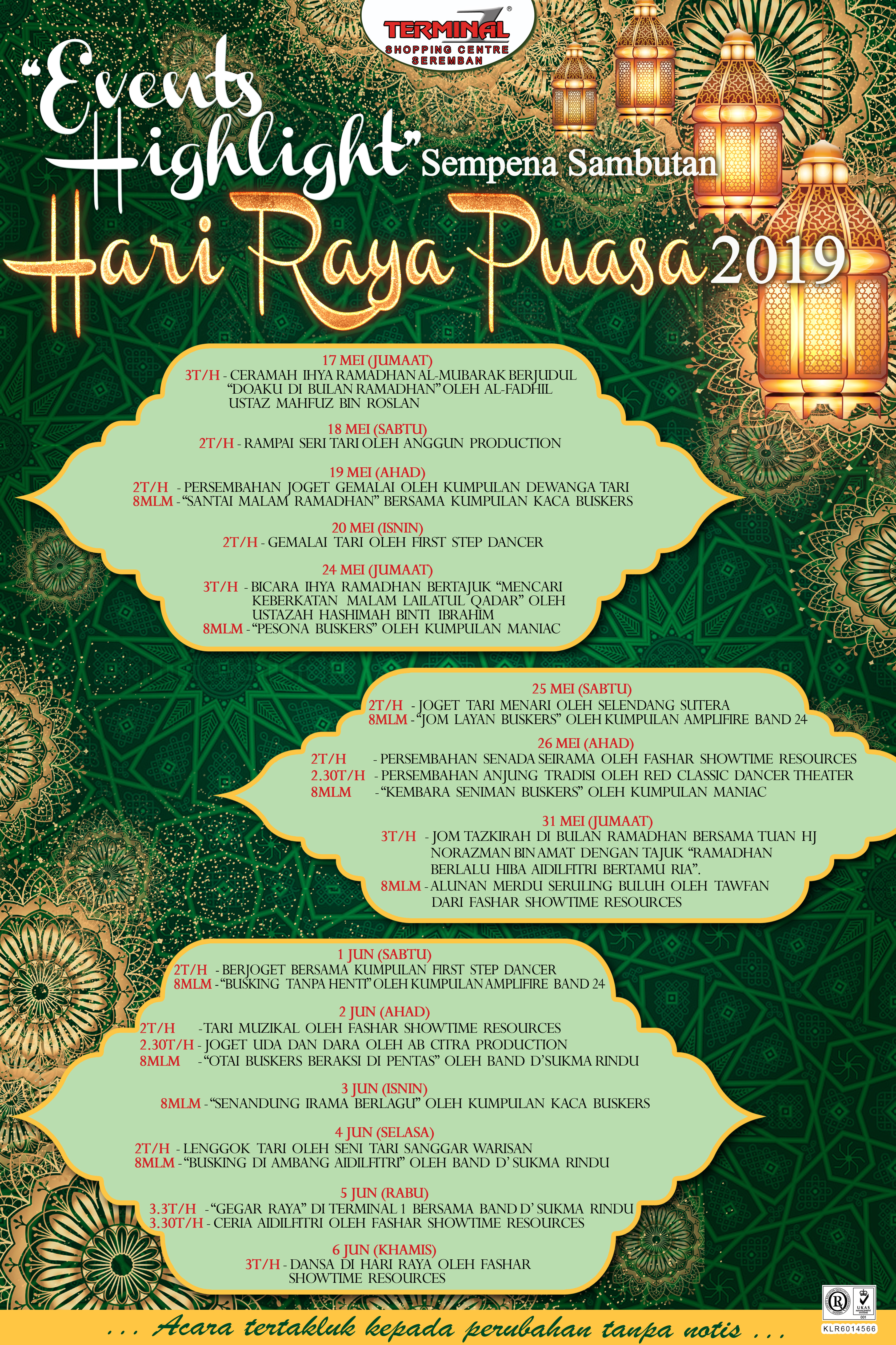 Hari Raya Puasa Events Highlight For 2019